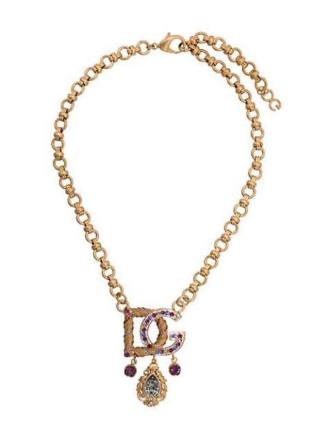 dolce gabbana 1996 purple stone pendant necklace|Dolce & Gabbana Purple Gemstone Necklace .